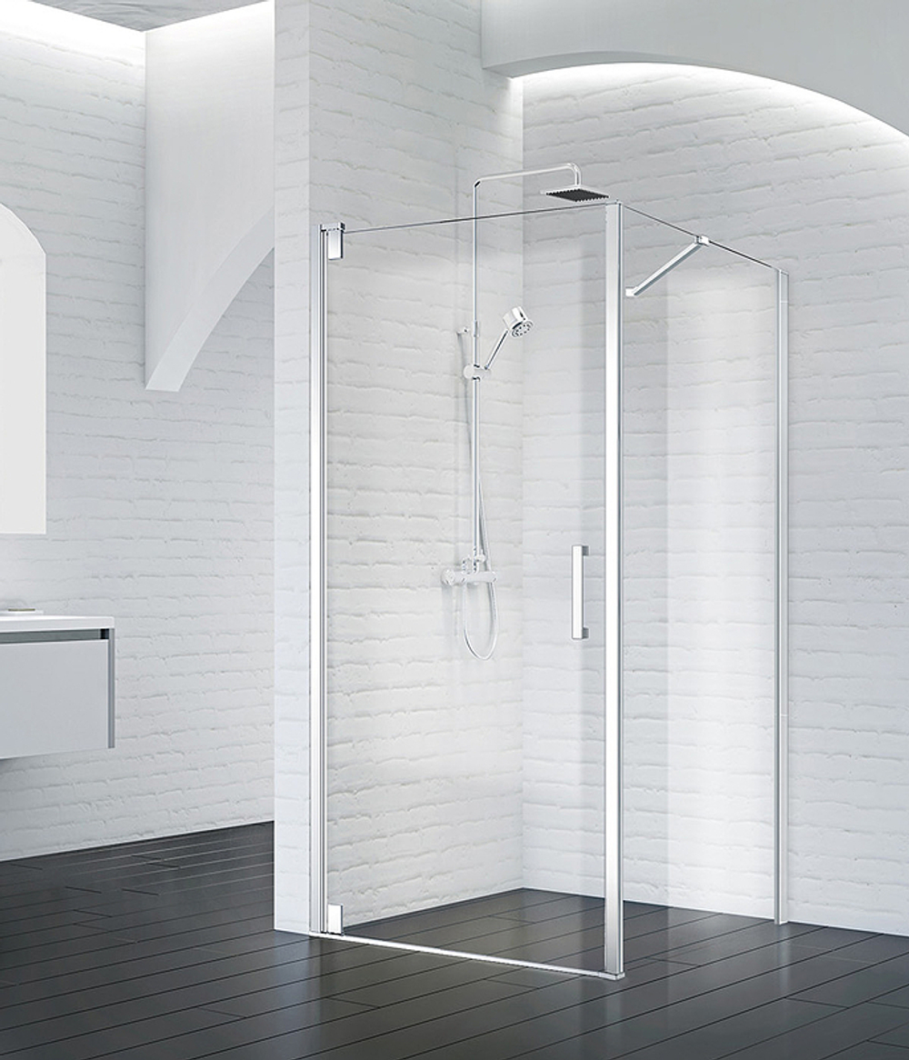 Душевой уголок BelBagno Marmi 100x90 MARMI-AH-1-100/90-C-Cr профиль Хром стекло прозрачное