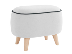 Пуф Лона / велюр киото сильвер/велюр киото уголь