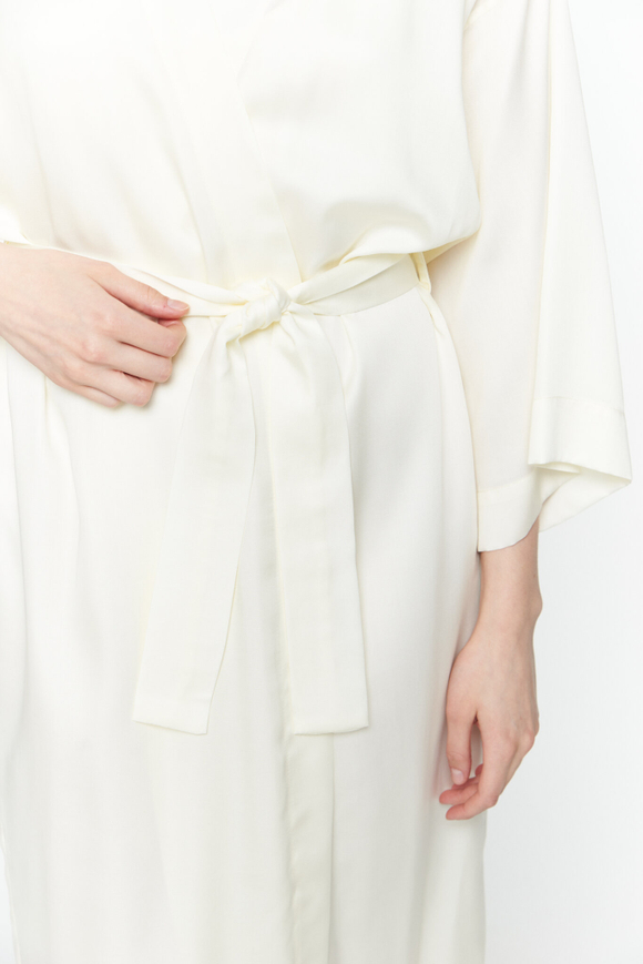Халат из тенселя айвори