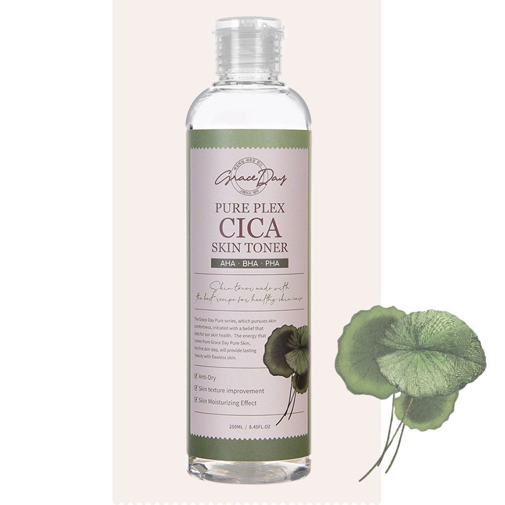 Тонер для лица с центеллой азиатской GRACE DAY Pure Plex Cica Skin Toner 250 мл