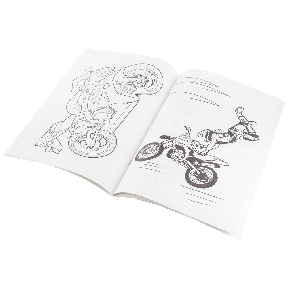 Раскраска А4 Alingar "Супер гонки". 10 л., обложка целлюлозный картон