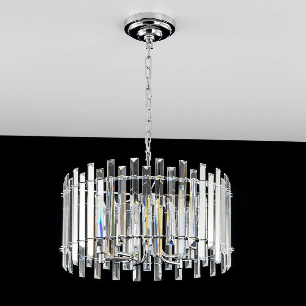 Citilux Ингвар CL334161 Люстра подвесная хрустальная Хром