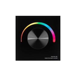 Панель SMART-P8-RGB-G-IN Black (12-24V, 3x4A, Rotary, 2.4G) (Arlight, IP20 Пластик, 5 лет) 033763