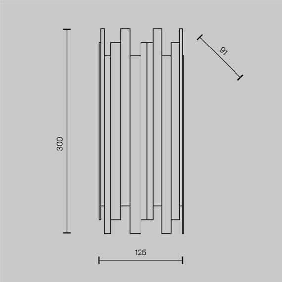 Настенный светильник Maytoni Coliseo MOD136WL-01BS