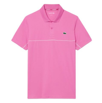 Мужское теннисное поло Lacoste Sport Ultra Dry Trim Accent - rose