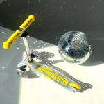 Самокат Mini Micro Deluxe Flux LED неоновый желтый