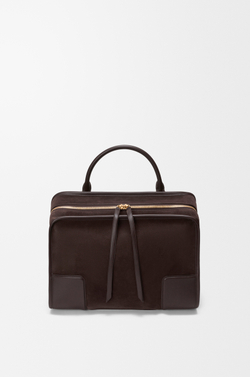 Loewe Большая сумка Amazona 180 из мягкой телячьей кожи, темно-каштановый
