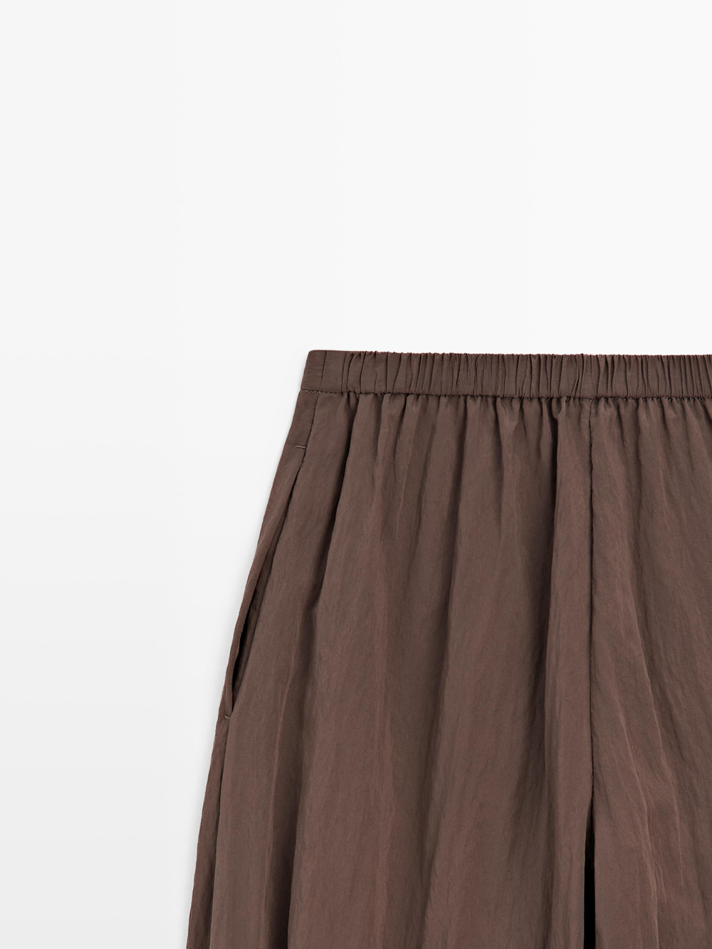 Massimo Dutti Свободные брюки-саруэль, коричневый