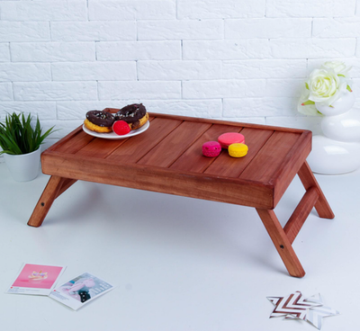 Столик для завтрака складной, 50×30см, морёный