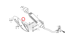 18318-K97-T00ZA. PROTECTOR, MUFFLER *NHA40M* (NHA40M MAT CRYPTON SILVER METALLIC)