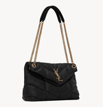 Сумка Saint Laurent Loulou Puffer Small из наппы с цепочным ремнём