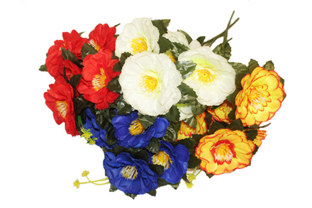 Букет георгинов с круглыми лепестками