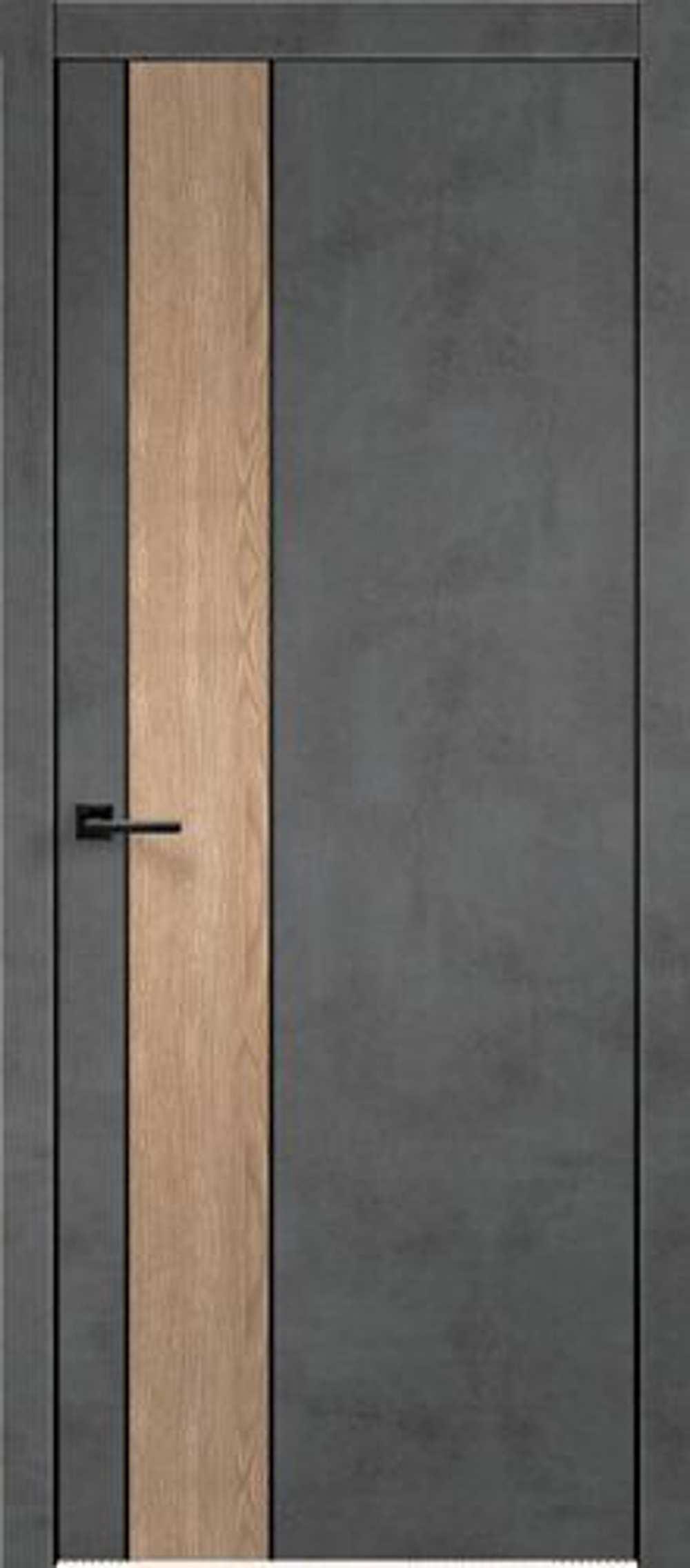 Межкомнатная дверь Velldoris Techno Black Duo 2 PG (вставка Дуб европейский) Муар темный