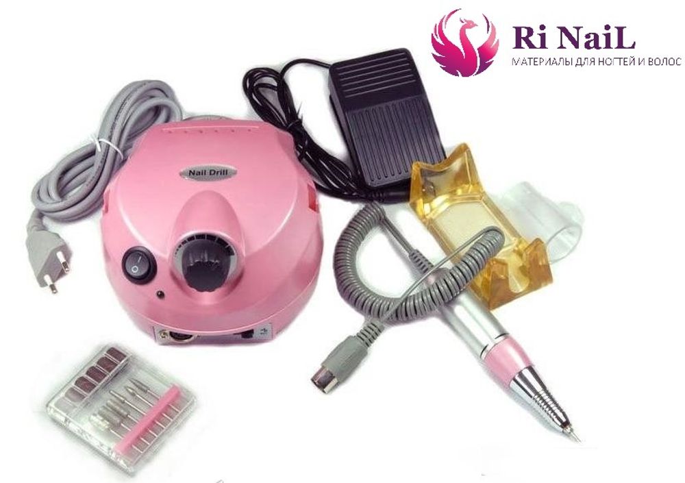 Аппарат для маникюра и педикюра Nail Master DM202, 65w/ 35000 об, розовый