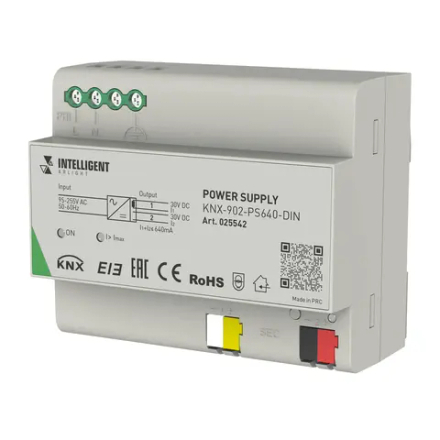 INTELLIGENT ARLIGHT Блок питания шины KNX-902-PS640-DIN (230V, 640mA) (IARL, IP20 Пластик, 2 года) 025542