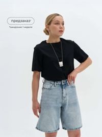 Шорты джинсовые "Светло-голубые" женские