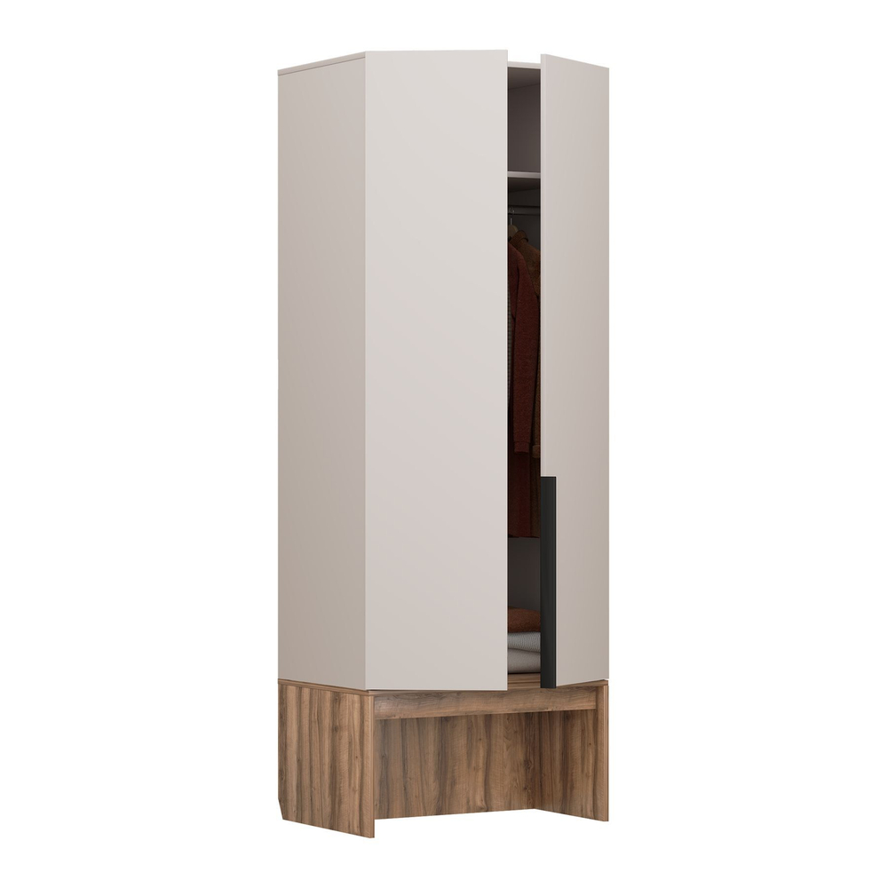 Шкаф для одежды распашной с полками Кашемир/Авелано Чарли 80х55х220