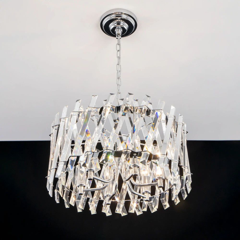 Citilux Ингвар CL334261 Люстра подвесная хрустальная Хром