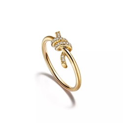 Кольцо из жёлтого золота и бриллиантов, Tiffany👑Knot