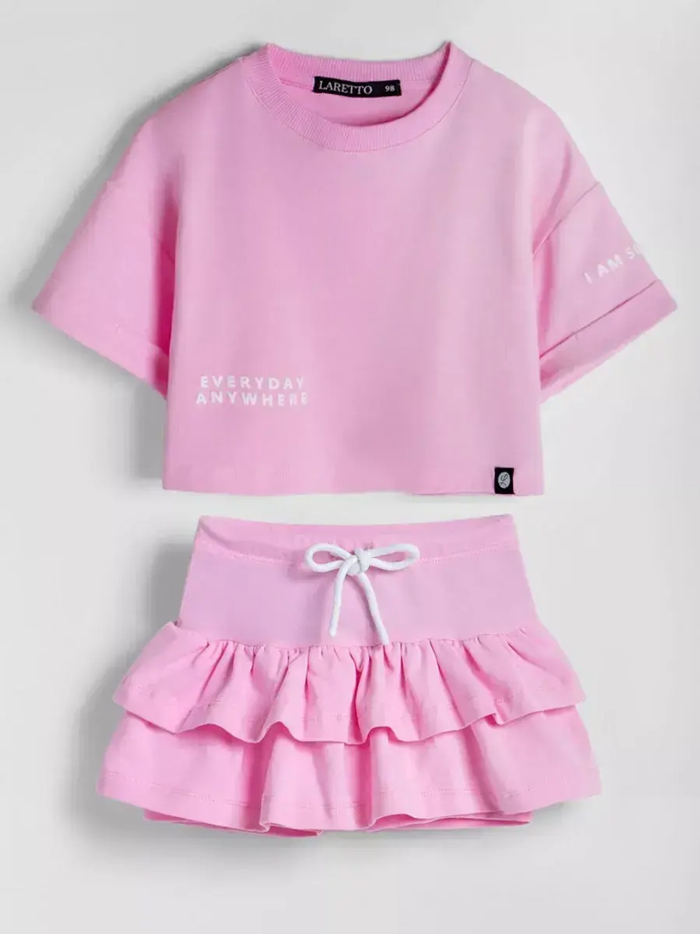 Костюм для девочки летний футболка и юбка шорты