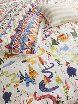 Постельное белье Сказка "Эскимосики/Орнамент" 1,5-сп Наволочка 50х70 см 1 шт Простынь 150х215 см Пододеяльник 145х215 см, перкаль