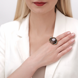 "Дубхе" кольцо в бронзовом покрытии из коллекции "Дизайн" от Jenavi