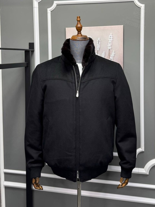 Кашемировый бомбер Brunello Cucinelli с мехом