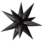 Шар фольгированный Звезда 3D 65 см (Черный)