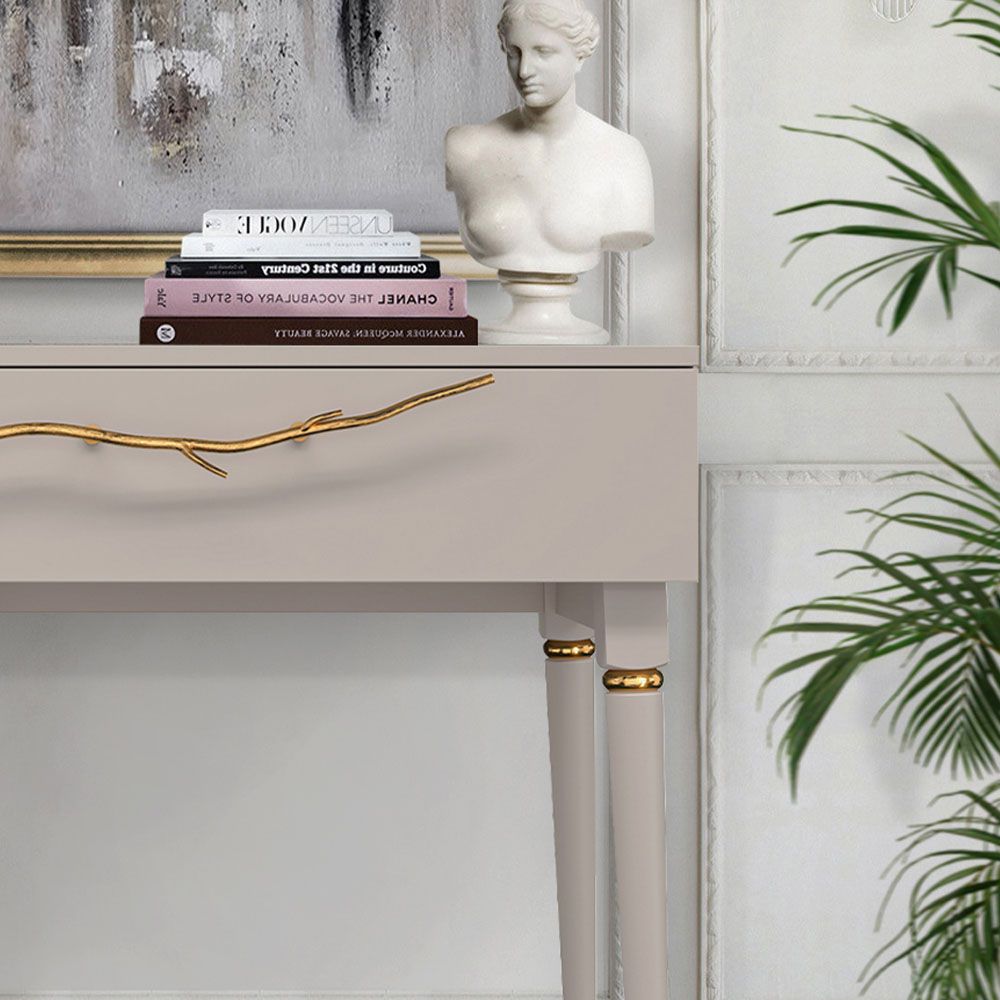 Консоль Арт Колор matte Классик Голд Серый агат матовый