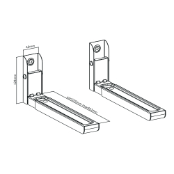 Кронштейн для микроволновки фиксированный Ultramounts КУХНОС 888W