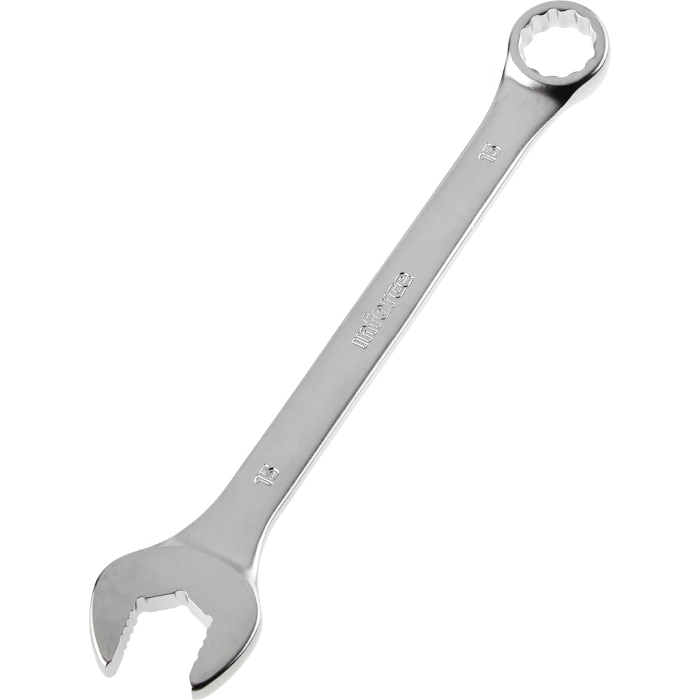Комбинированный ключ 15мм Inforce, Сталь Cr-V, профессиональный, 06-05-17