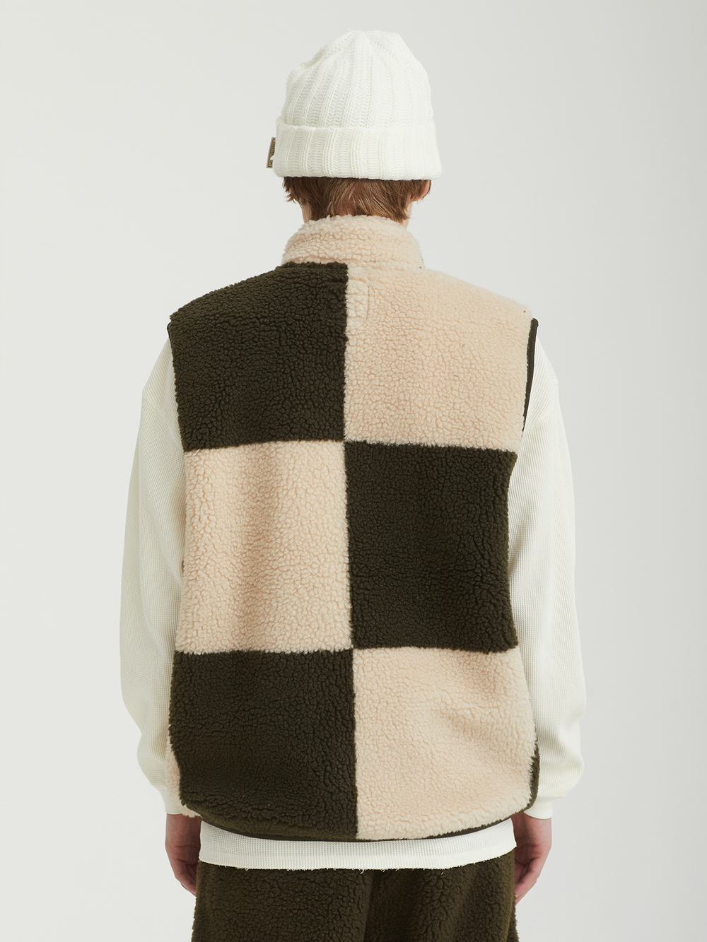 Мужской Жилет Checkered Sherpa