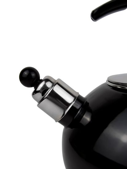 Чайник 2,5 л. эмалированный со свистком Kamille KM 1039A с черной бакелитовой ручкой