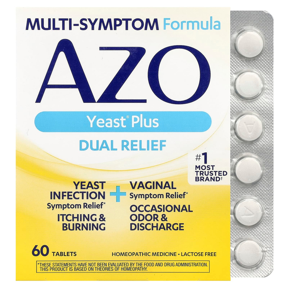 AZO, Yeast® Plus, 60 таблеток