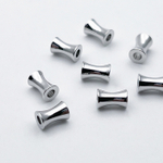 Бусина, цвет серебро (родий), размер 6*4 мм, цена за 1 шт