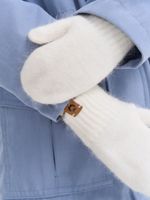 Варежки вязаные из ангоры "Молоко"