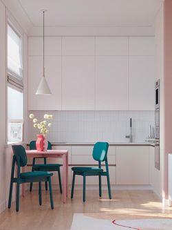 Стол обеденный Saga, 75х75 см, розовый