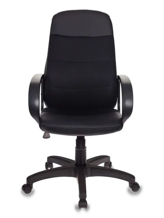 Кресло руководителя  Бюрократ, черный,  экокожа/сетка, CH-808AXSN/LBL+TW-11