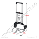 STAYER PROTruck до 120кг, из алюминиевого сплава, платформа 48,5х35см, колёса d16см, вес 5кг, складная хозяйственная тележка (38755-120)