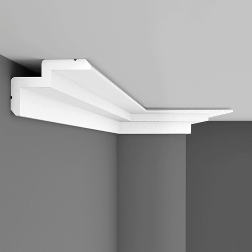 Плинтус потолочный ударопрочный гладкий Decomaster D390 61х101х2000мм