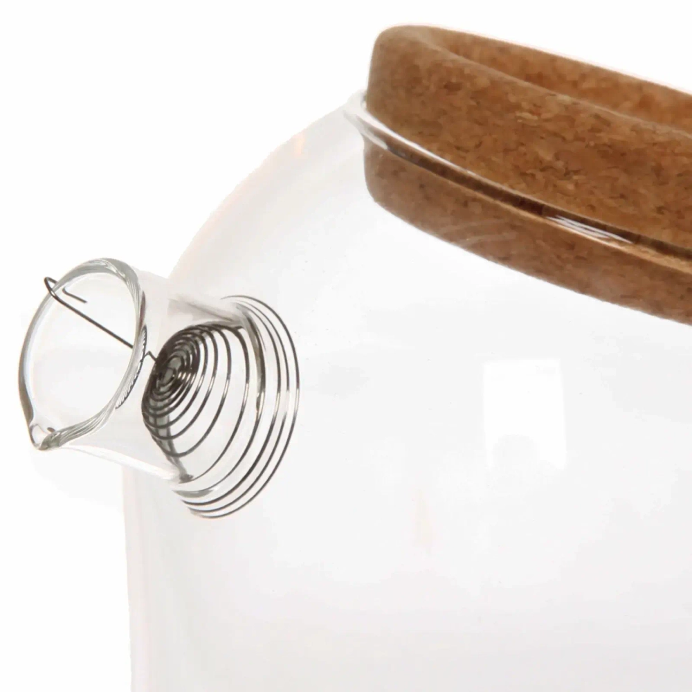 Чайник заварочный стеклянный 800мл «Хай-Тек» с пробковой крышкой