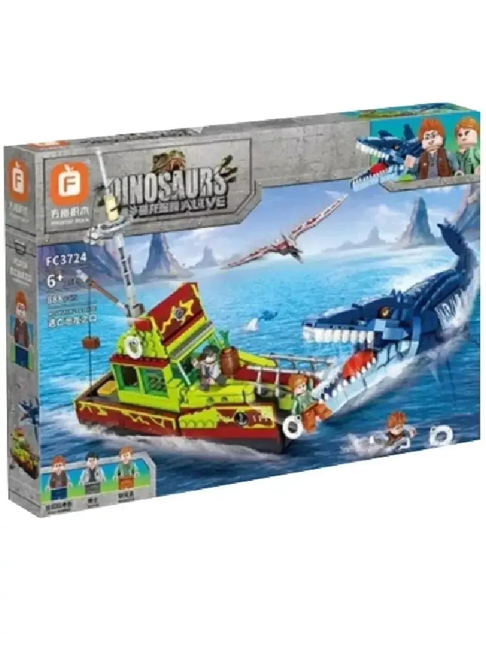 Конструктор Побег из пасти мозазавра 888 деталей FC3724