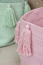 Корзина Lorena Canals Tassels Pink (30 x Ø45 см)