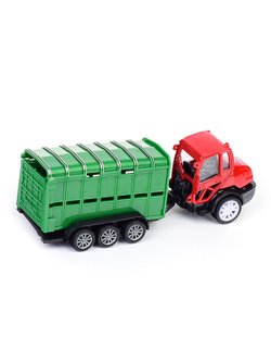 Игровой набор Трактор двухколесный с повозкой и лошадью  (600C-4)