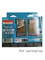 MAKITA D-67527 Набор сверл по металлу HSS-TiN 19 шт Портативный Долгая жизнь Круглая ручка Устойчивость к коррозии