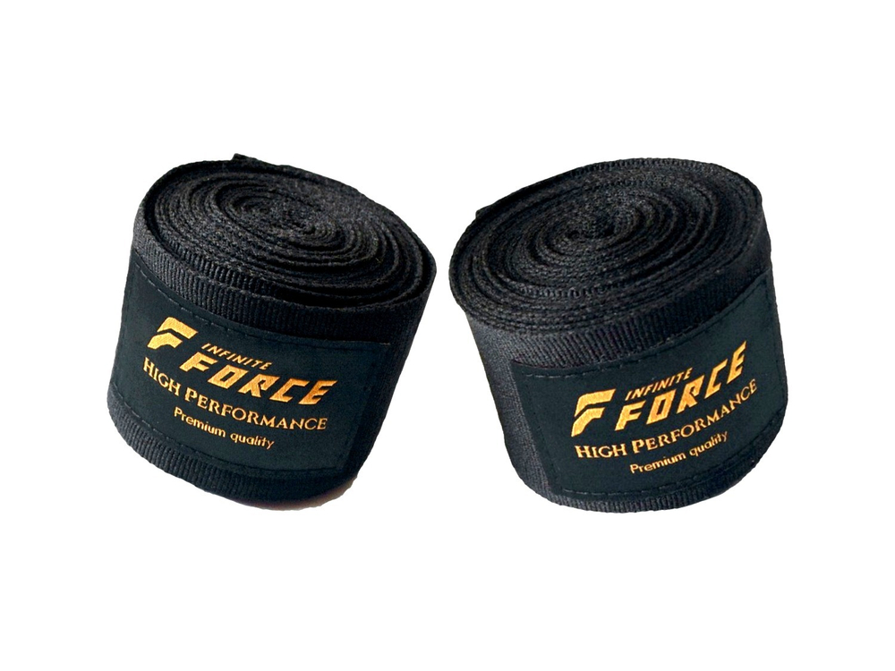 Бинты для бокса Infinite Force Premium Performance Black Gold 3 метра