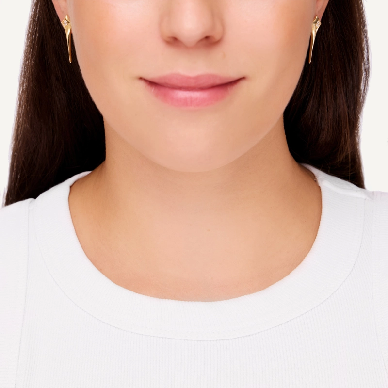 Серьги Острая Звездочка – Золото