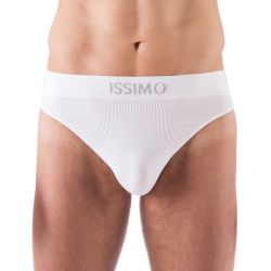 Мужские трусы слипы белые бесшовные ISSIMO SLIP 210