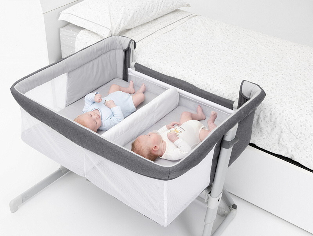 Детская кроватка Chicco Next2Me Twin Magnet Grey