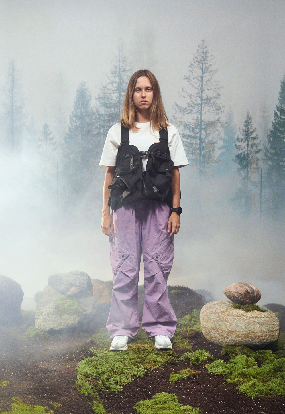 Брюки Nothomme Blue Contour Pocket Work Pants "Purple Pink"